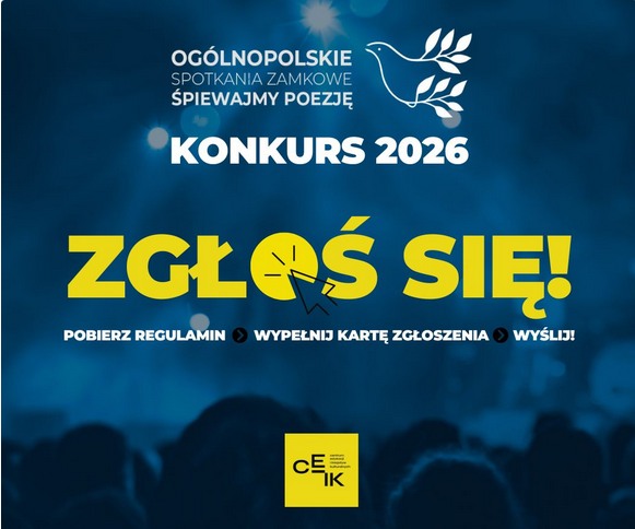 52. Ogólnopolskie Spotkania Zamkowe „Śpiewajmy Poezję” 2026 - nabór do konkursu